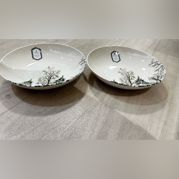 Set of Two Winter Scene Bowls by Intesa of Turkey - Picture 1 of 3